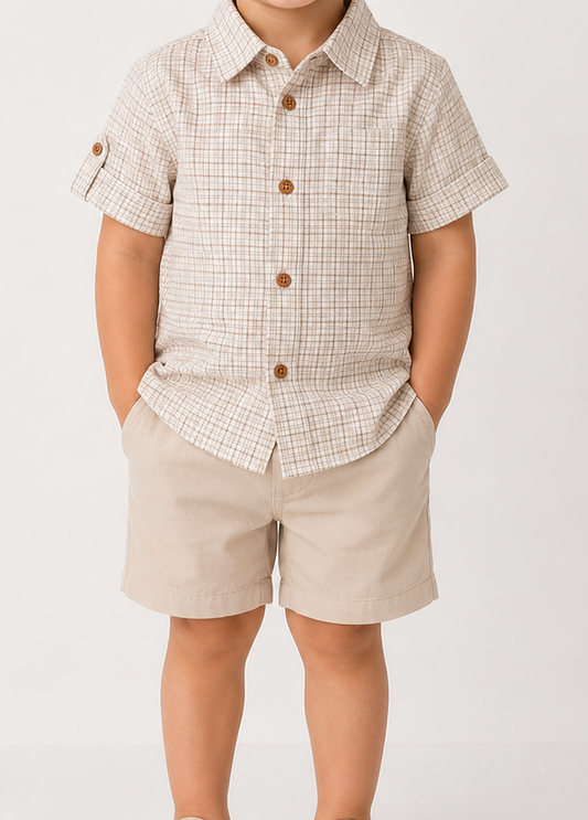 Camisa Xadrez 3/4 Ref: 38095