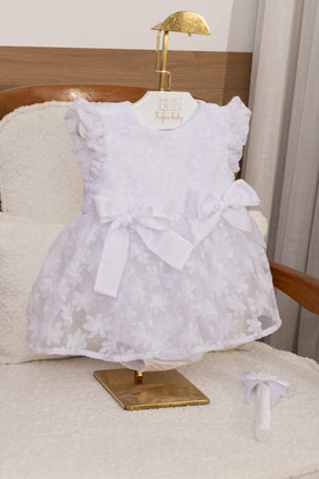 Romper Batizado Celeste Ref: 33427