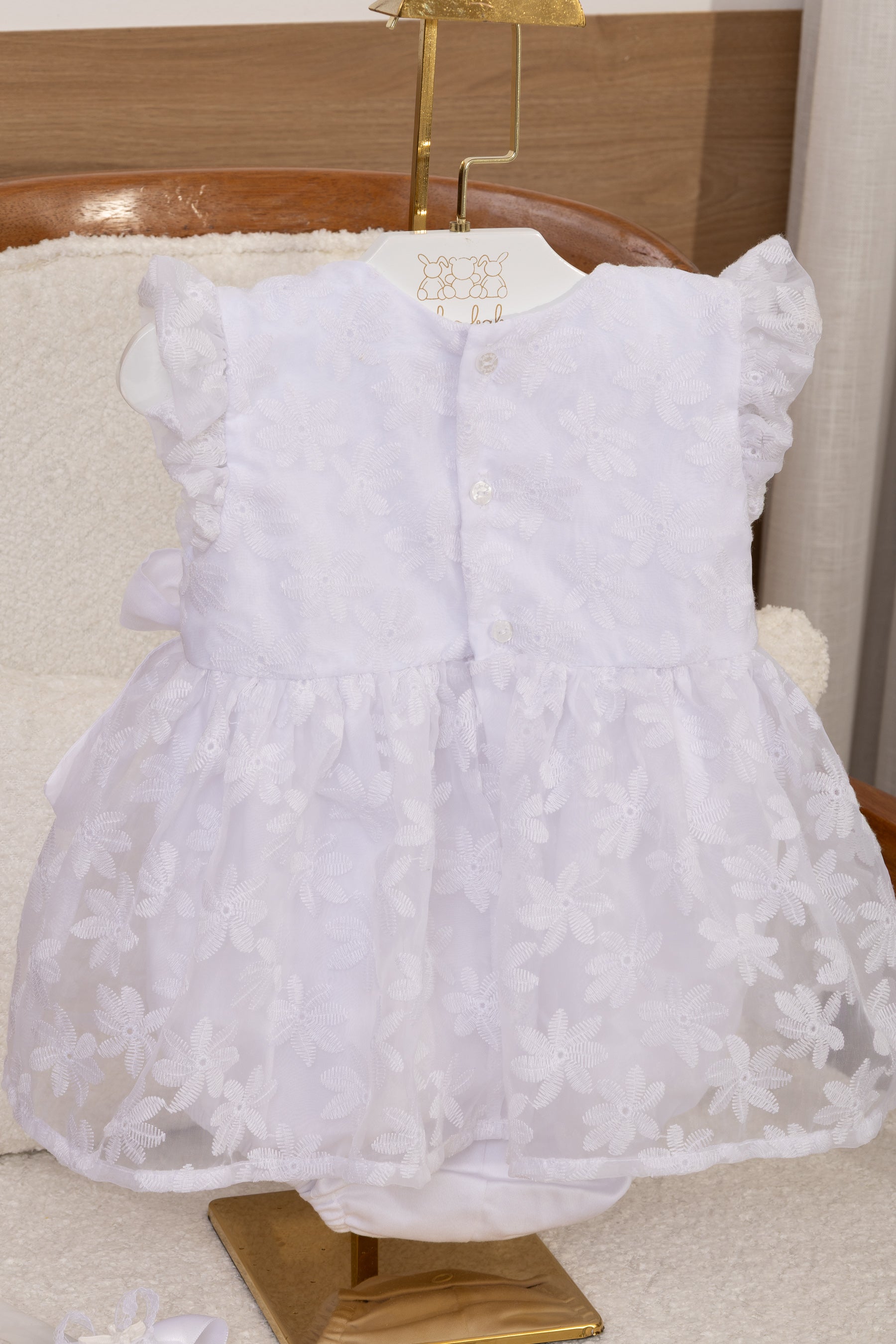 Romper Batizado Celeste Ref: 33427