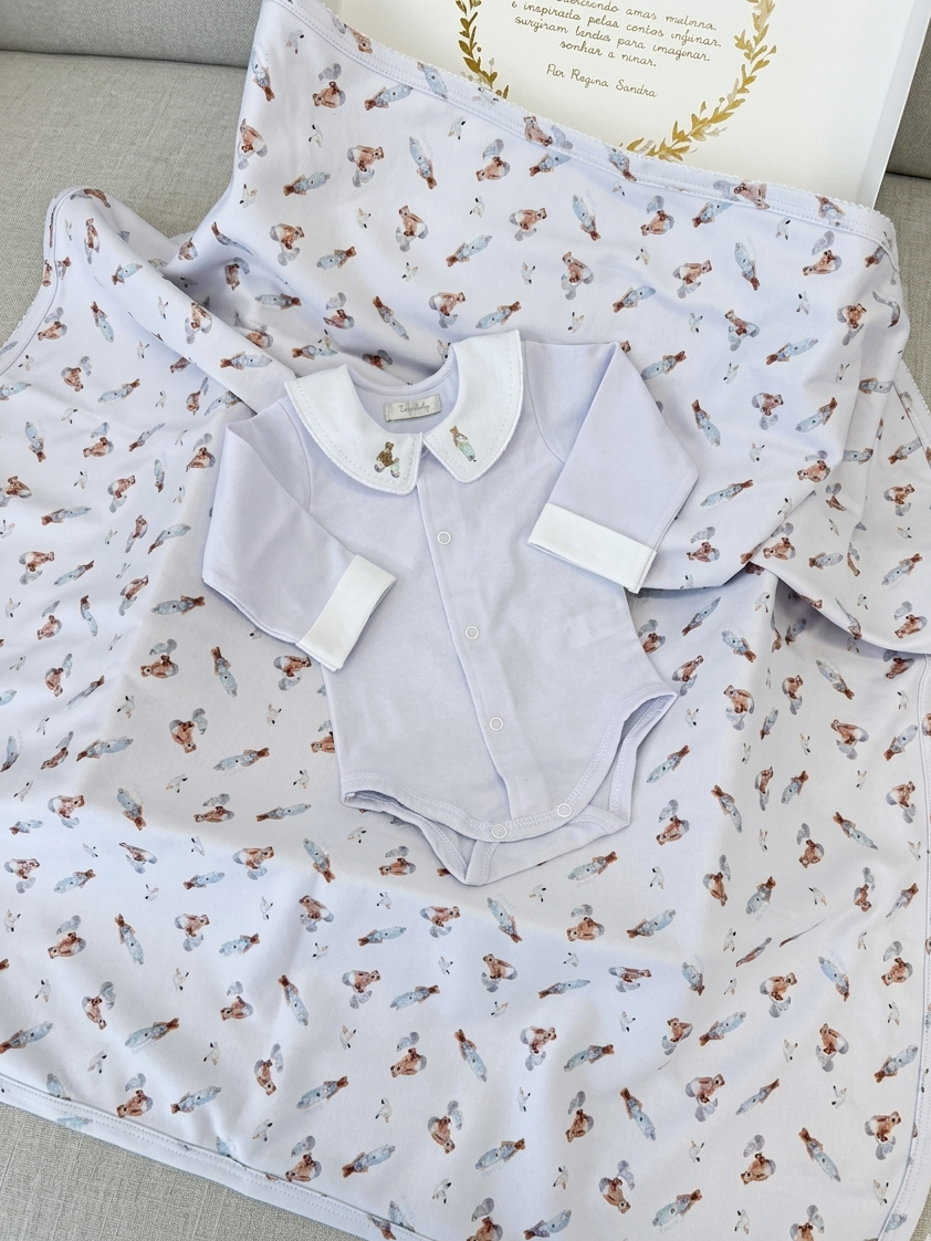 Kit Ursinho Body e Manta