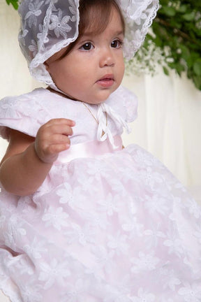 Vestido Batizado Renda com Touca Ref: 39252