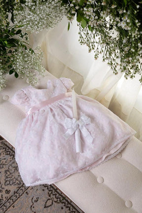 Vestido Batizado Renda com Touca Ref: 39252