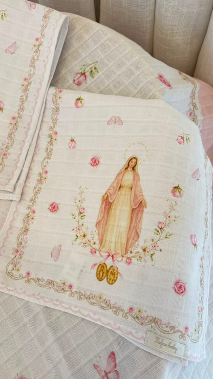Kit Pano de Chupeta Nossa Senhora da Medalha Milagrosa